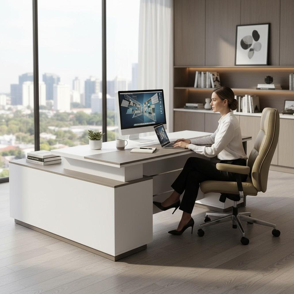 Bàn Làm Việc Văn Phòng Tại TPHCM: Hướng Dẫn Chọn Mua Và Các Mẫu Đẹp Nhất 2025 20 Bàn Làm Việc Gỗ Tự Nhiên Sang Trọng