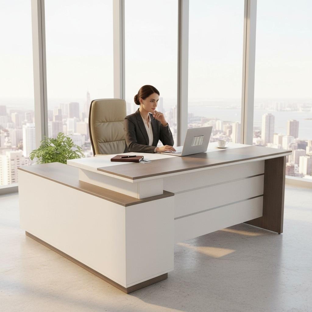 Bàn Làm Việc Văn Phòng Tại TPHCM: Hướng Dẫn Chọn Mua Và Các Mẫu Đẹp Nhất 2025 13 Bàn Làm Việc Văn Phòng Trong Không Gian Làm Việc Hiện Đại