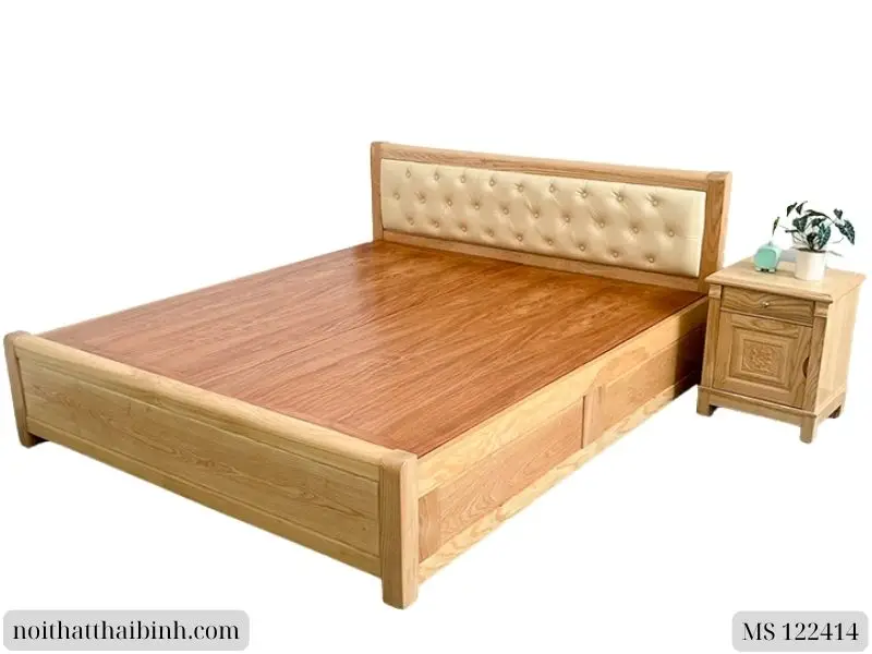 Giường gỗ sồi