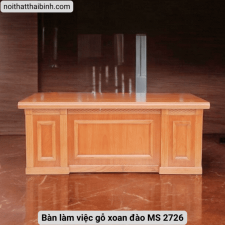 Bàn làm việc gỗ xoan đào MS 2726