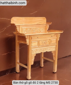 Bàn thờ gỗ gõ đỏ 2 tầng