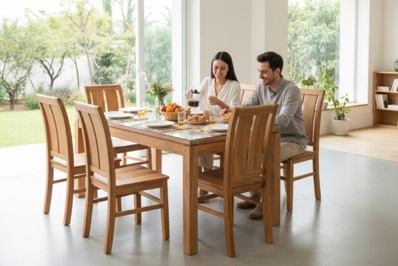 Bộ Bàn Ăn Gỗ Tự Nhiên Đẹp Sự Lựa Chọn Hoàn Hảo Cho Không Gian Bếp Của Bạn Bộ Bàn Ăn Gỗ Tự Nhiên Đẹp