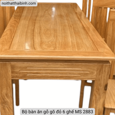 Bộ bàn ăn gỗ gõ 6 ghế