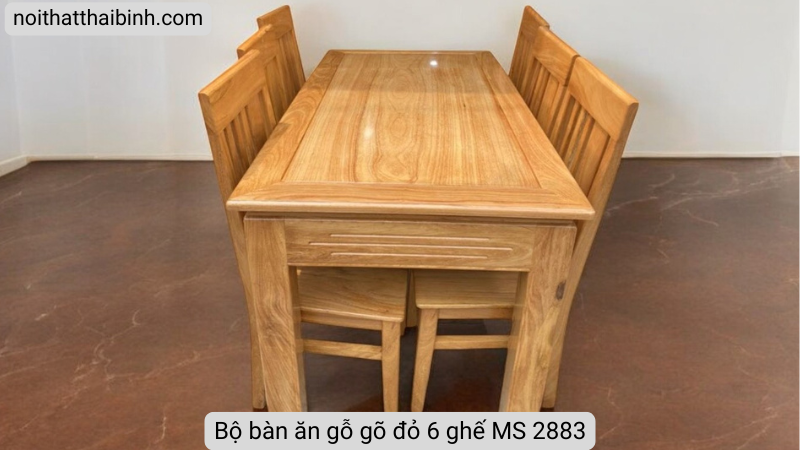 Bộ bàn ăn gỗ gõ 6 ghế Bộ bàn ăn gỗ gõ 6 ghế