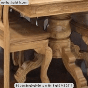 Bộ bàn ăn gỗ gõ đỏ tự nhiên 8 ghế MS 2911 Bộ bàn ăn gỗ gõ đỏ tự nhiên 8 ghế