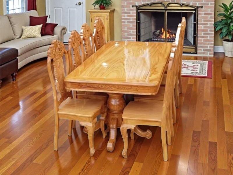 Bộ bàn ăn gỗ tự nhiên đẹp