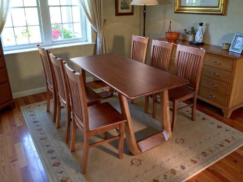 Bộ bàn ăn gỗ tự nhiên đẹp phong cách hiện đại