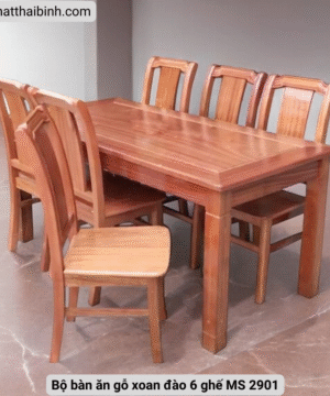 Bộ bàn ăn gỗ xoan đào 6 ghế