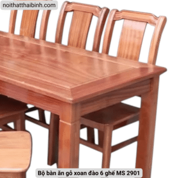 Bộ bàn ăn gỗ xoan đào 6 ghế