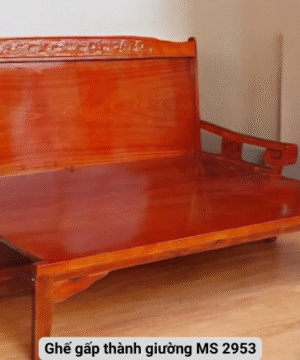 Ghế gấp thành giường gỗ tự nhiên