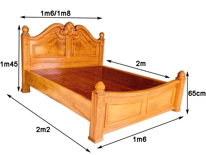 Giường Ngủ Gỗ Gõ Đỏ Cao Cấp
