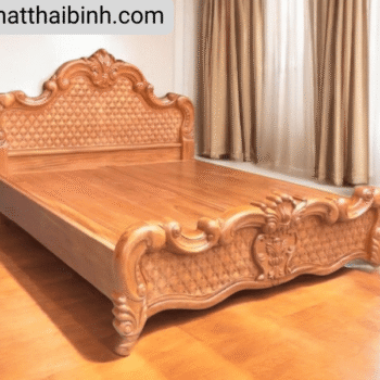 Giường gỗ gõ đỏ cao cấp