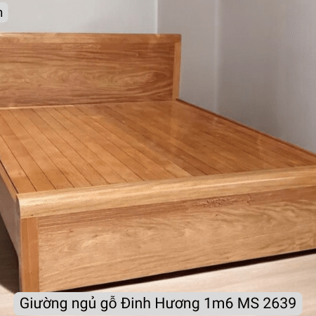 Giường ngủ gỗ Đinh Hương 1m6