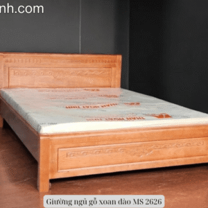 Mẫu giường ngủ gỗ xoan đào đẹp