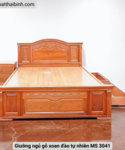Giường ngủ gỗ xoan đào tự nhiên