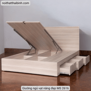Giường ngủ vạt nâng đẹp MS 2616 Giường ngủ vạt nâng đẹp