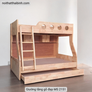Giường tầng gỗ đẹp MS 2151 6 Giường tầng gỗ đẹp