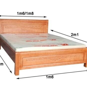 Giường ngủ gỗ xoan đào đẹp MS 2626 Mẫu giường ngủ gỗ xoan đào đẹp