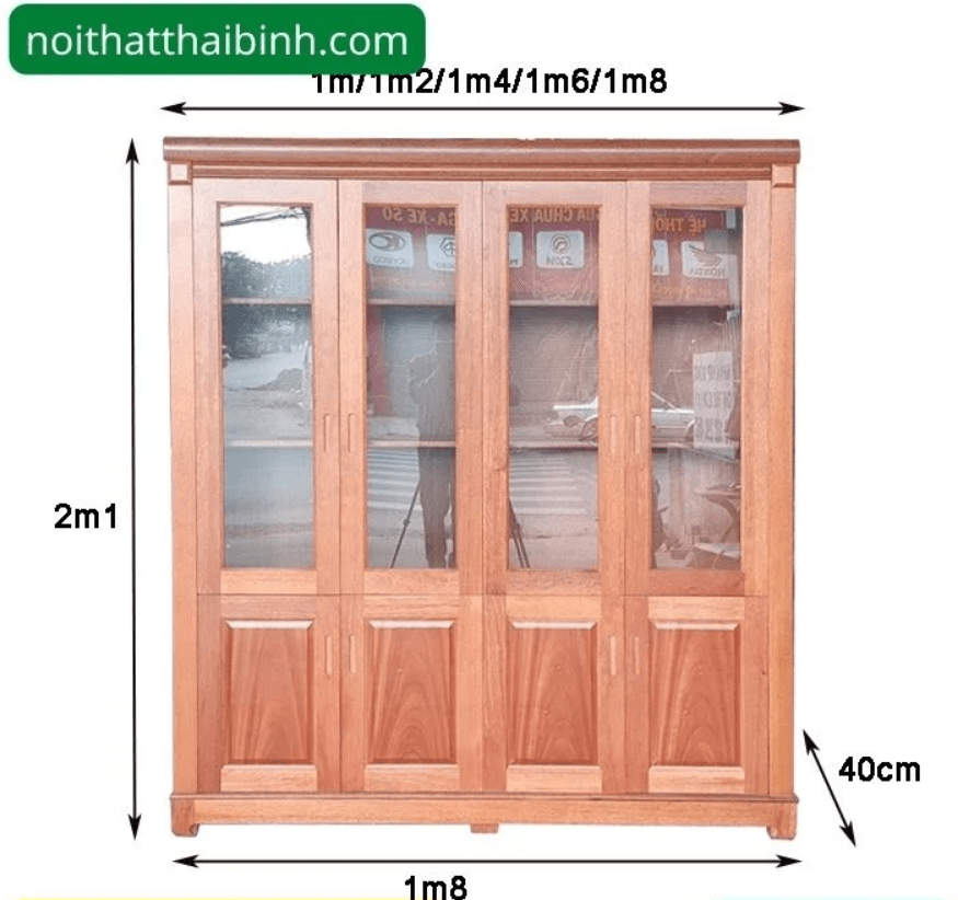Tủ tài liệu gỗ tự nhiên MS 2801 Tủ tài liệu gỗ tự nhiên MS 2801