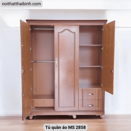 Tủ quần áo 1m6 MS 2858 8 Tủ quần áo 1m6