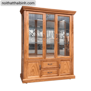 Tủ rượu gõ đỏ tự nhiên 1m6