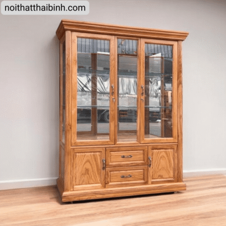 Tủ rượu gõ đỏ tự nhiên 1m6