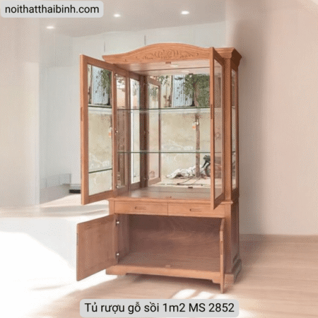 Tủ rượu gỗ sồi 1m2 MS 2852