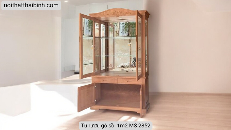 Tủ rượu gỗ sồi 1m2