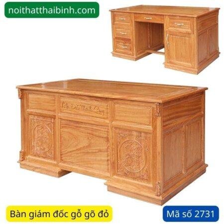Bàn giám đốc gỗ gõ đỏ