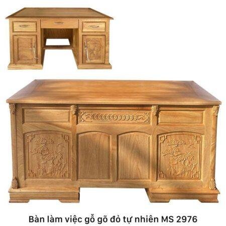 Bàn gỗ làm việc gỗ gõ đỏ