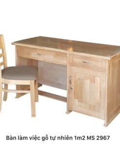 Bàn làm việc gỗ tự nhiên 1m2