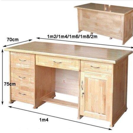 Bàn làm việc gỗ tự nhiên 1m4 MS 2961