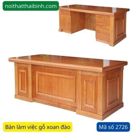 Bàn làm việc gỗ xoan đào