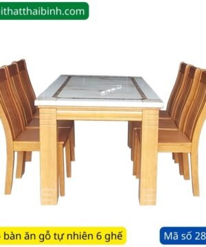 Bộ bàn ăn gỗ mặt đá 6 ghế