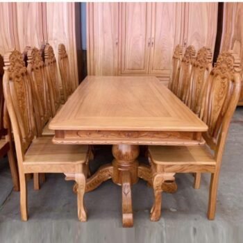 Bộ bàn ăn gỗ gõ đỏ 8 ghế