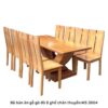 Bộ bàn ăn gỗ gõ đỏ 8 ghế chân thuyền