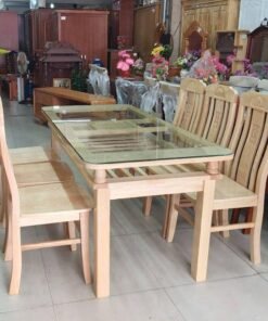 Bộ bàn ăn gỗ 6 ghế