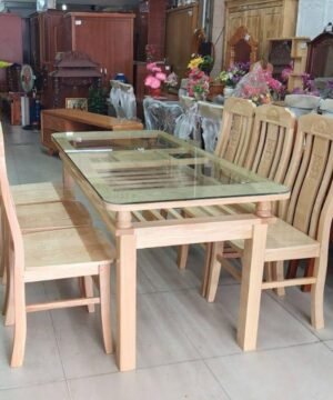 Bộ bàn ăn gỗ 6 ghế