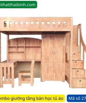 Combo Giường tầng bàn học tủ áo