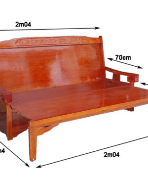 Ghế gấp thành giường gỗ tự nhiên