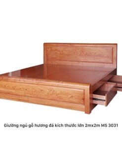 Giường gỗ hương đá cỡ lớn 2m