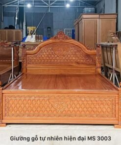 Giường gỗ tự nhiên hiện đại