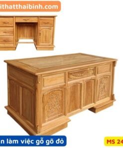 Bàn làm việc gỗ gõ đỏ 1m2