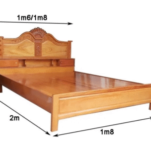 Giường gỗ gõ đỏ tự nhiên