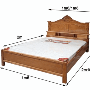 Giường ngủ gỗ gõ đỏ 1m6 MS 2638 Giường ngủ gỗ gõ đỏ 1m6