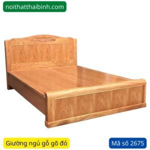 Giường ngủ gỗ gõ đỏ 1m6