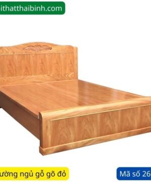 Giường ngủ gỗ gõ đỏ 1m6