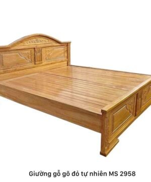 Giường gõ đỏ tự nhiên