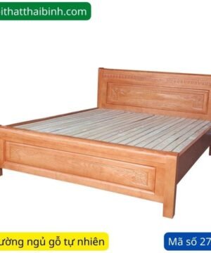 Giường gỗ xoan đào tự nhiên