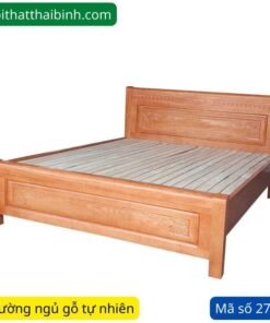 Giường gỗ xoan đào tự nhiên